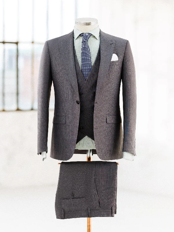 Simple Styles Grey Slim-Fit Suit 3-Piece