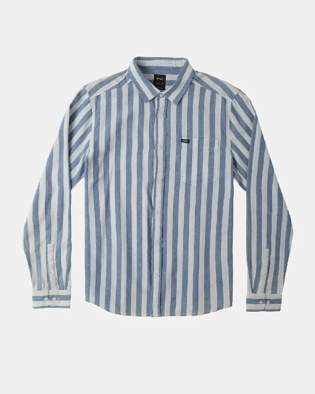 Simple Styles Harbour Long Sleeve Shirt - Denim Stripe
