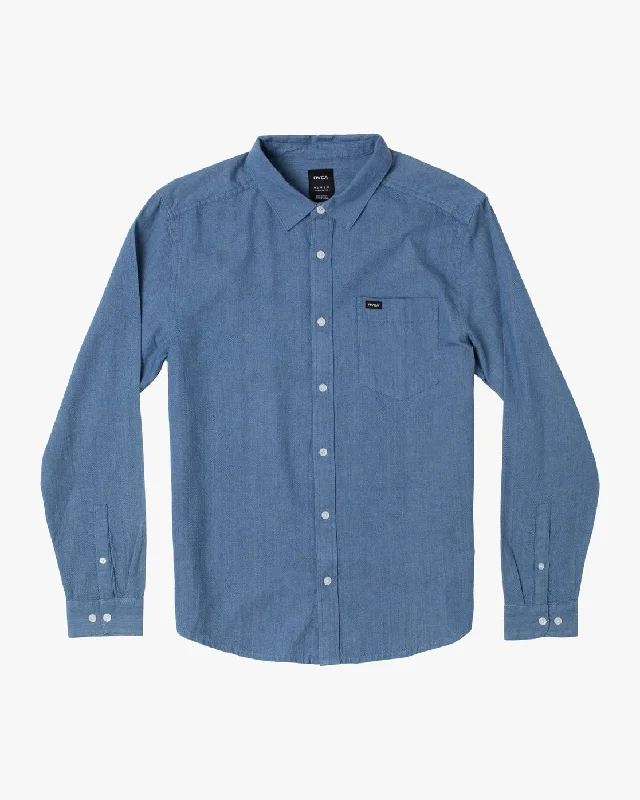 Casual Button-ups Harbour Long Sleeve Shirt - Denim