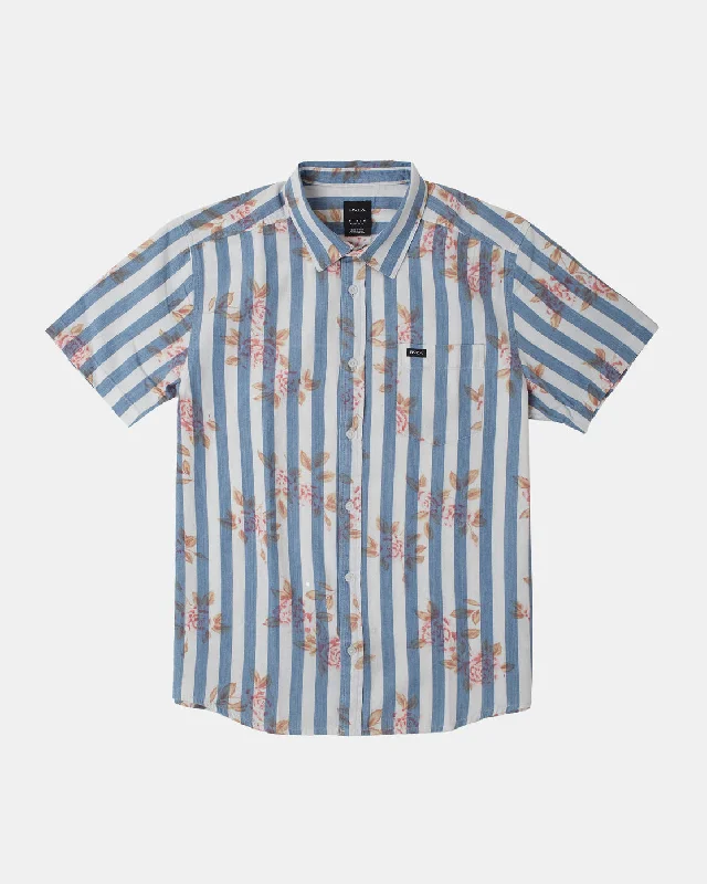 Relaxed Jackets Harbour Short Sleeve Shirt - Denim Floral