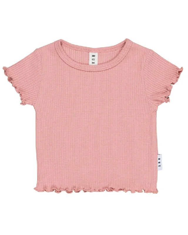 Office Outfits huxbaby Dusty Rose Rib T-Shirt