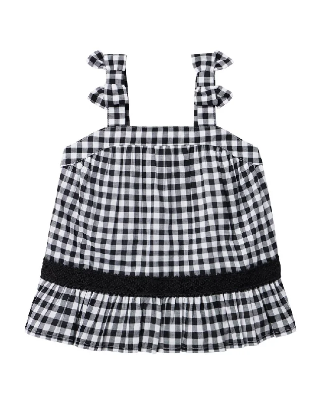 Casual Shirts Janie and Jack Gingham Crochet Trim Top