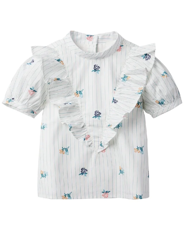 Everyday Jeans Janie and Jack Striped Floral Ruffle Top