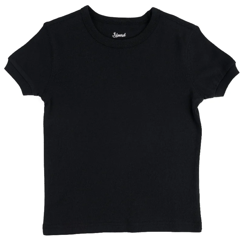 Fashion Tops Kids Short Sleeve T-Shirt Neutral Solid Color