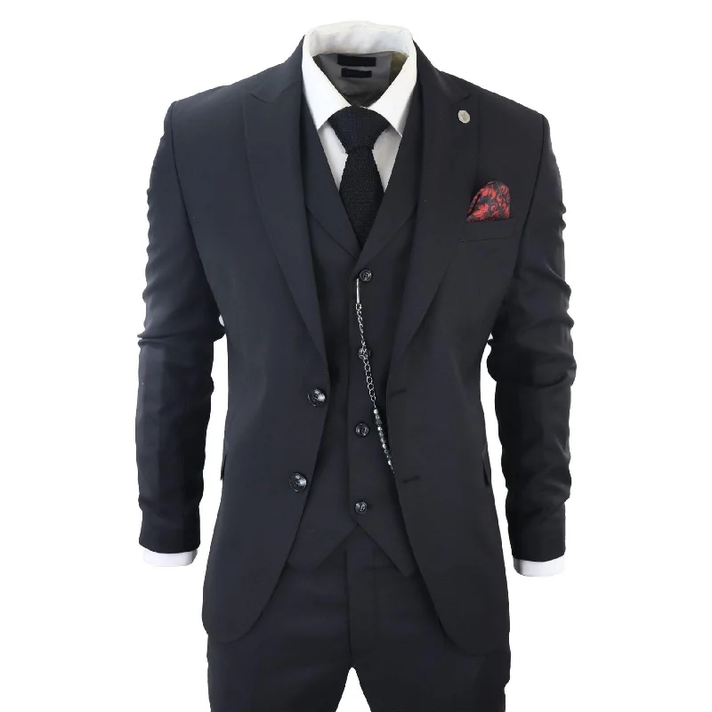 Athletic Tops Mens Classic 3 Piece Suit Black Pocket Chain Wedding Tailored Fit Vintage Formal Athletic Tops Mens Classic 3 Piece Suit Black Pocket Chain Wedding Tailored Fit Vintage Formal
