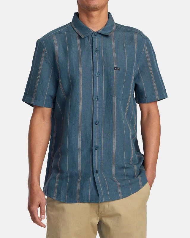 Designer Casuals Mercy Stripe Short Sleeve Shirt - Duck Blue