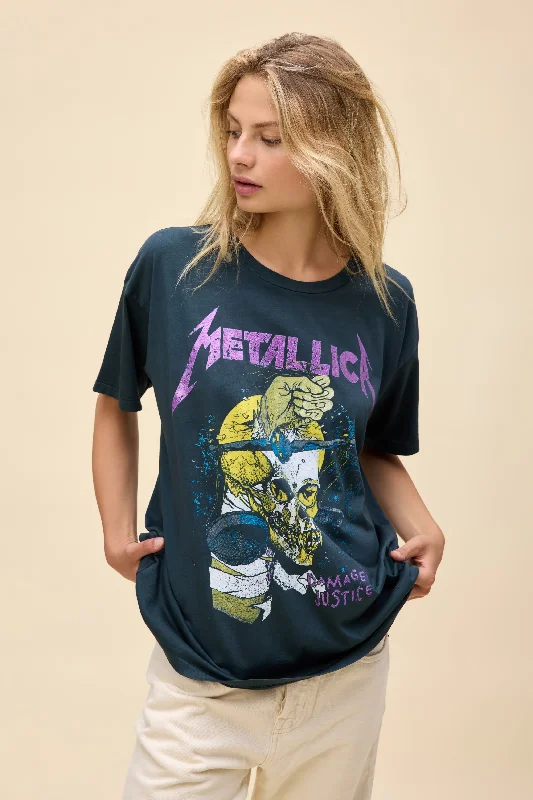 Office Outfits Metallica Damaged Justice Merch Tee