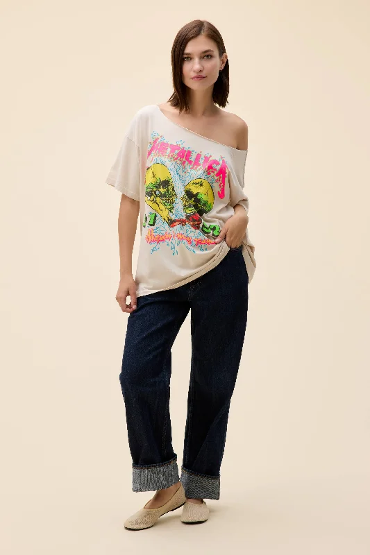 Lightweight Fabrics METALLICA WHEREVER I MAY ROAM OFF-THE-SHOULDER MERCH TEE