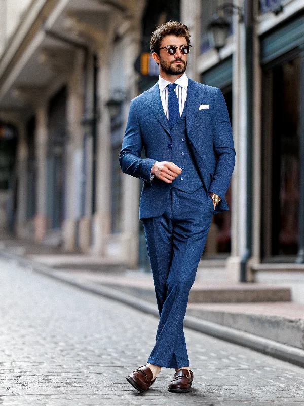 Practical Clothing Navy Slim-Fit Suit 3-Piece