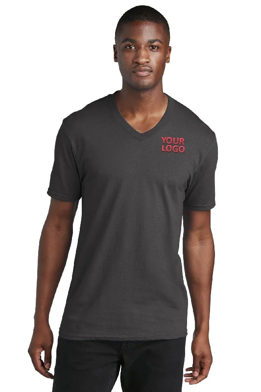 Practical Clothing Port & Company Core Cotton Branded V-Neck Tee's, Charcoal