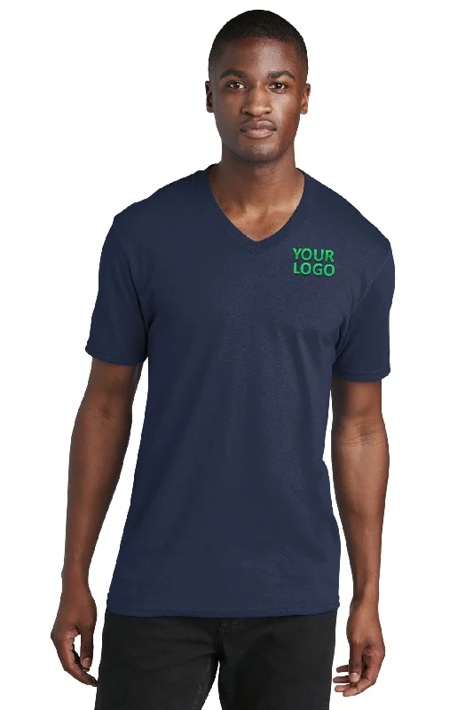 Urban Outfits Port & Company Core Cotton Custom V-Neck Tee's, Navy
