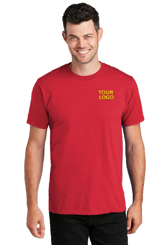 Basic Essentials Port & Company Fan Branded Favorite Tee's, Athletic Red