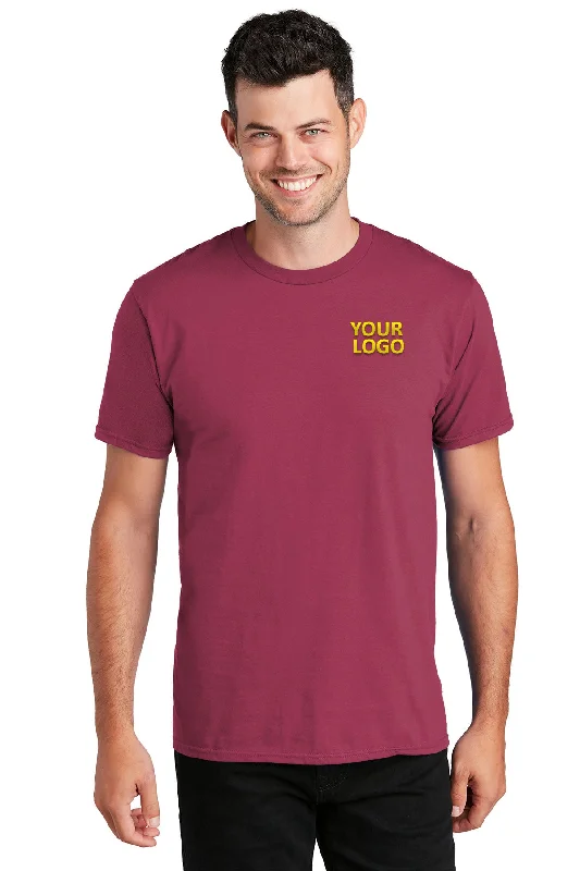 Street Style Tops Port & Company Fan Custom Favorite Tee's, Garnet