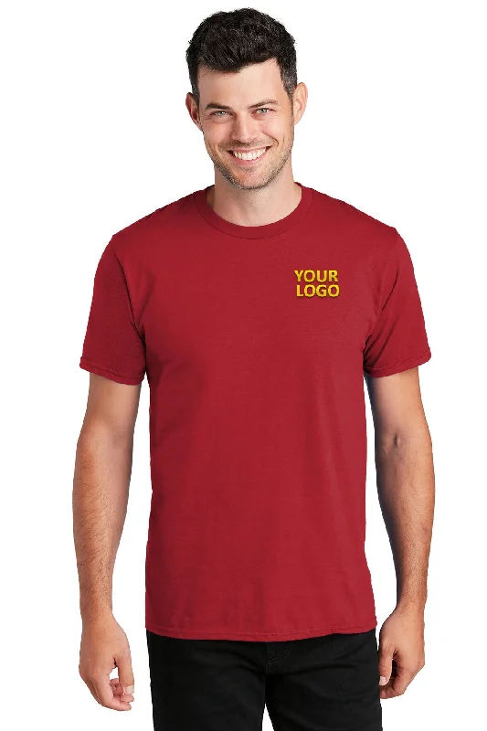 Denim Looks Port & Company Fan Customized Favorite Tee's, Team Cardinal