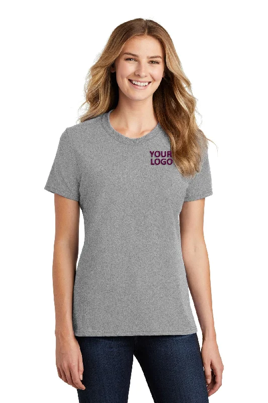 Fashionable Wear Port & Company Ladies Branded Core Blend Tee's, Athletic Heather