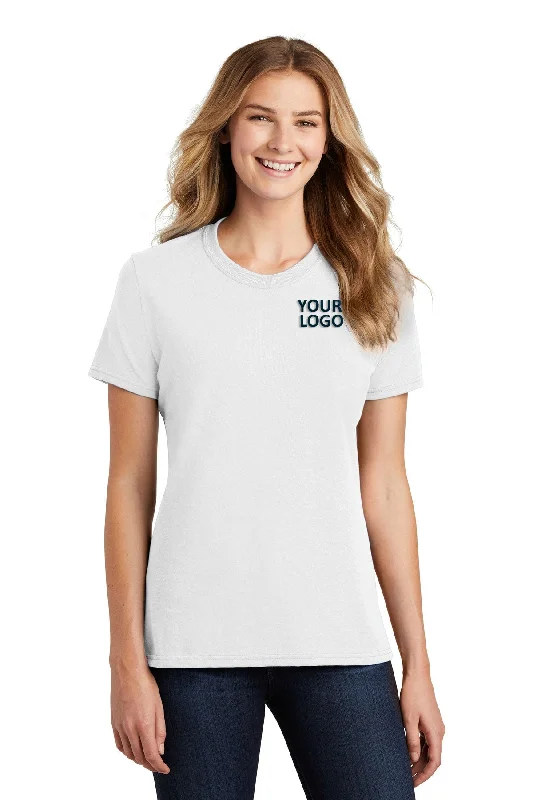 Practical Clothing Port & Company Ladies Branded Core Blend Tee's, White