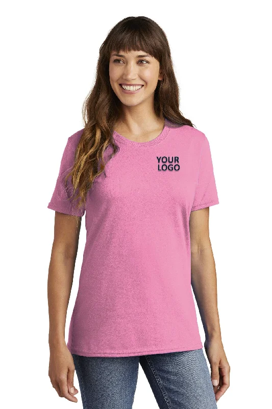 Streetwear Clothing Port & Company Ladies Branded Core Cotton Tee's, Candy Pink
