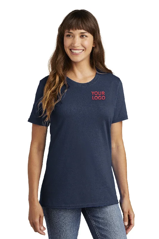 Relaxed Looks Port & Company Ladies Custom Core Cotton Tee's, Navy