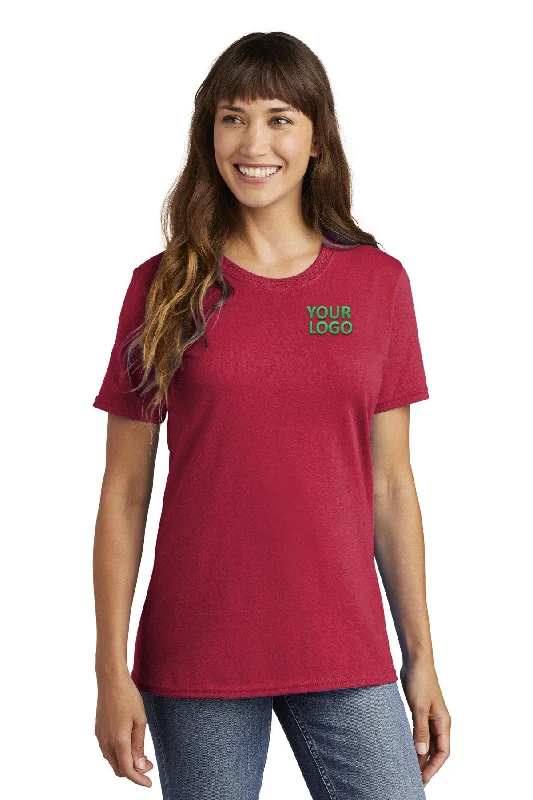 Modern Basics Port & Company Ladies Customized Core Cotton Tee's, Red