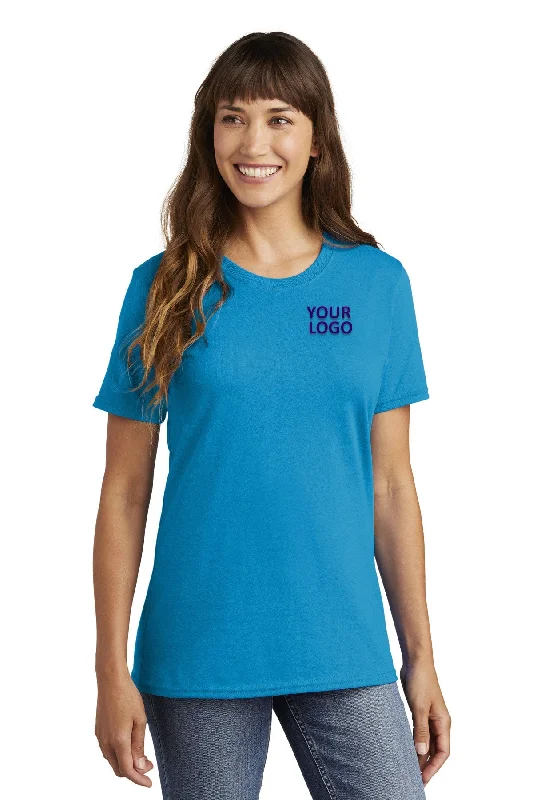Athletic Gear Port & Company Ladies Customized Core Cotton Tee's, Sapphire