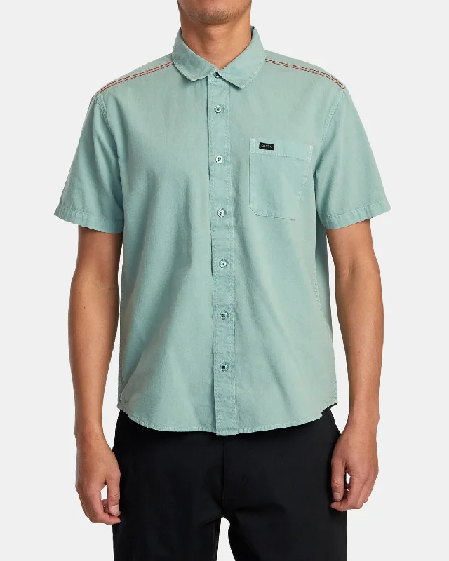 Layered Outfits PTC Woven II Short Sleeve Shirt - Granite Green
