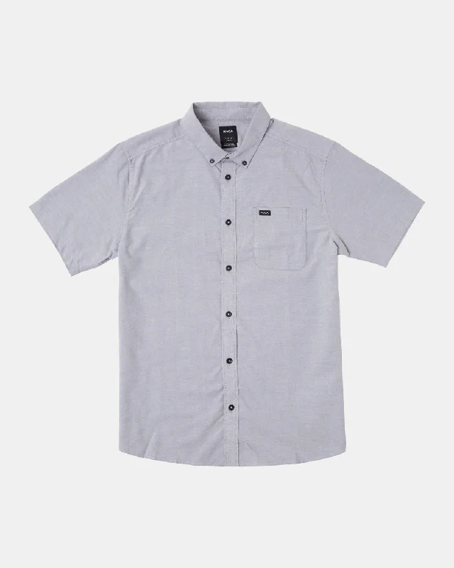 Chic Outfits RVCA Mini Print Short Sleeve Shirt - Pavement