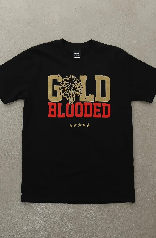 Trendy Tees SAVS x Adapt :: Gold Blooded Chiefs  (Men's Black/Red Tee)