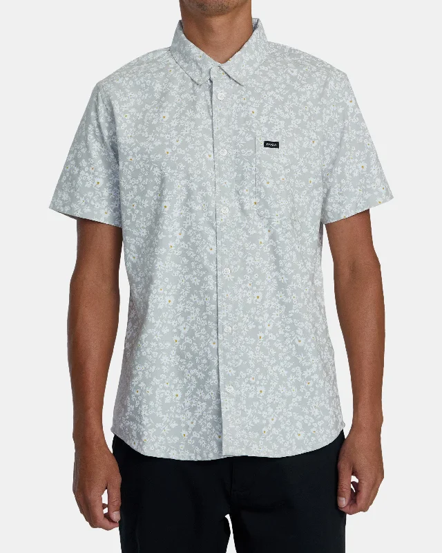 Athletic Outfits That'll Do Print Short Sleeve Shirt - Metal