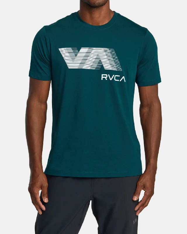Street Outfit VA RVCA Blur Tee - Deep Sea