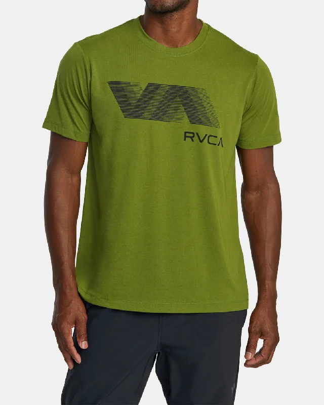 Comfy Pants VA RVCA Blur Tee - Olive Leaf