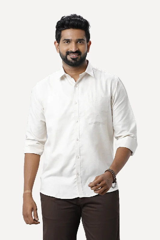 Chic Outfits Armani - Light Beige Formal Shirts for Men | Ariser