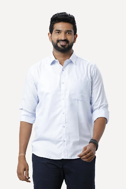 Trendy Sweaters Armani - Light Blue Formal Shirts for Men | Ariser