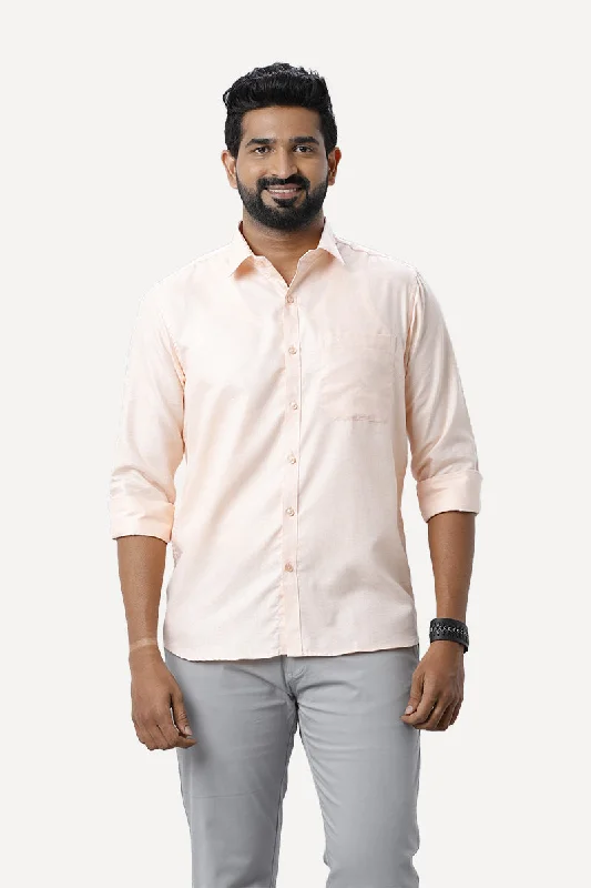 Summer Trends Armani - Pearl Peach Formal Shirts for Men | Ariser