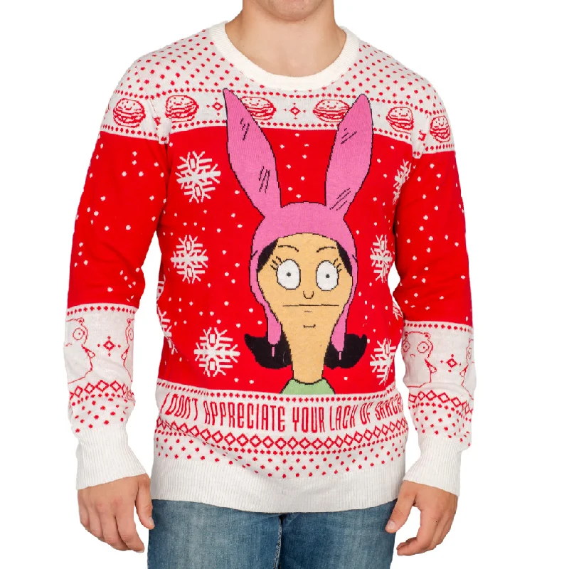 Bold Outfits Bobs Burgers Louise Appreciate your Lack of Sarcasm Ugly Christmas Sweater