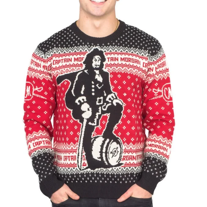 Winter Jackets Captain Morgan The Standing Captain Ugly Christmas Sweater