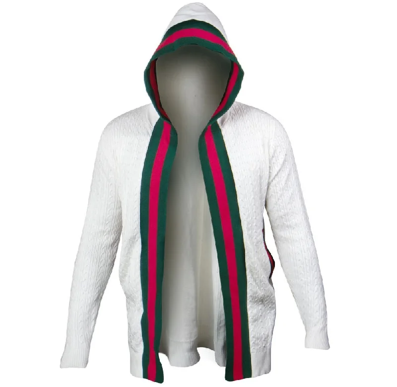 Layered Styles Hooded Luxury Sweater-White
