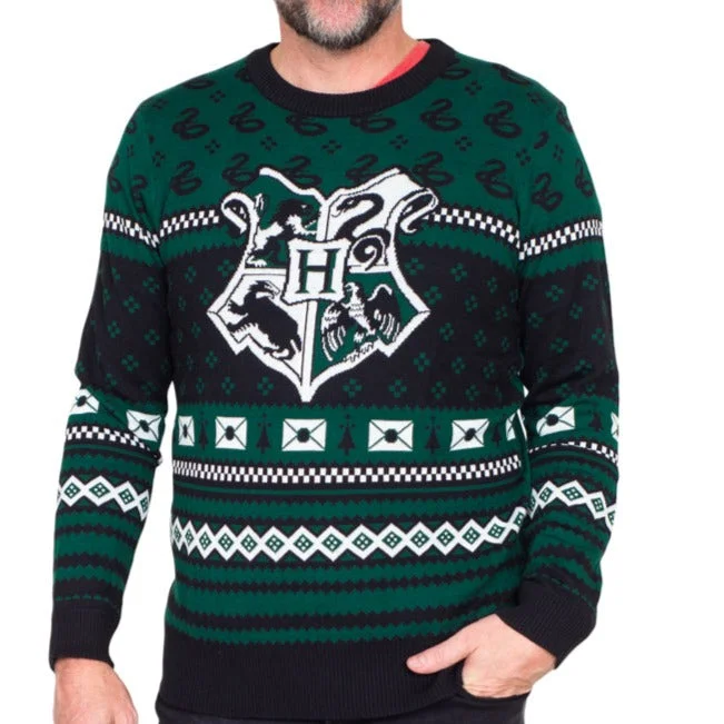 Trendy Apparel Harry Potter Slytherin Xmas Patterns Ugly Christmas Sweater