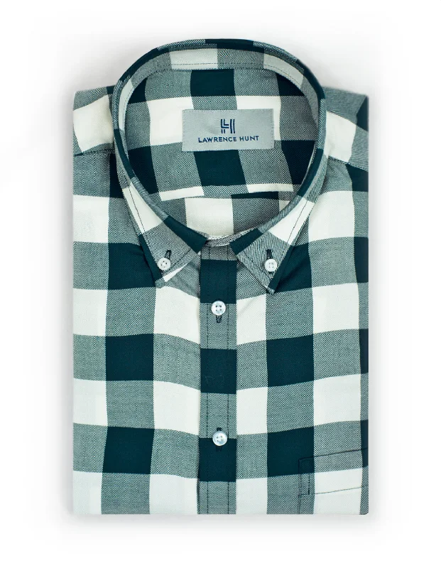 All-Day Wear "Henry" - Green & White Check: FEATHERWEIGHT