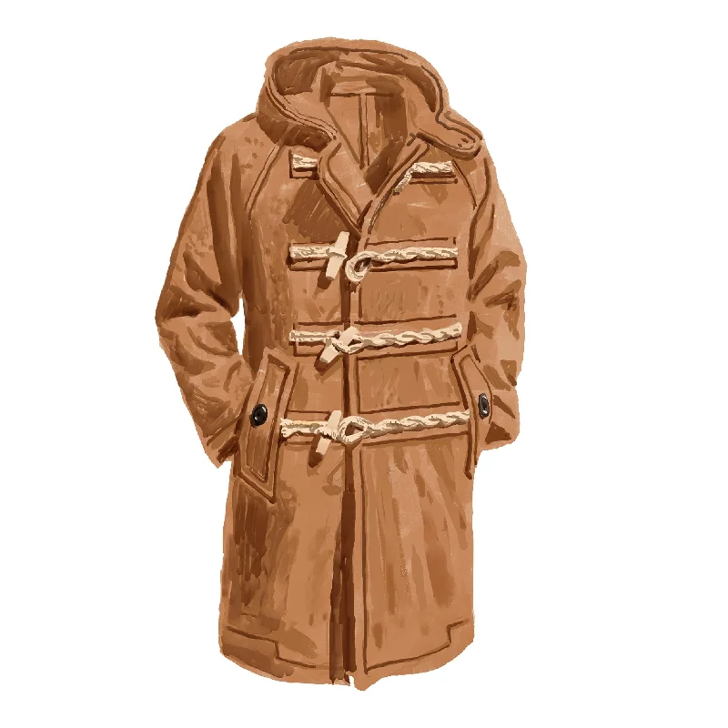 Fashionable Wear Men's British Wool Duffle Coat