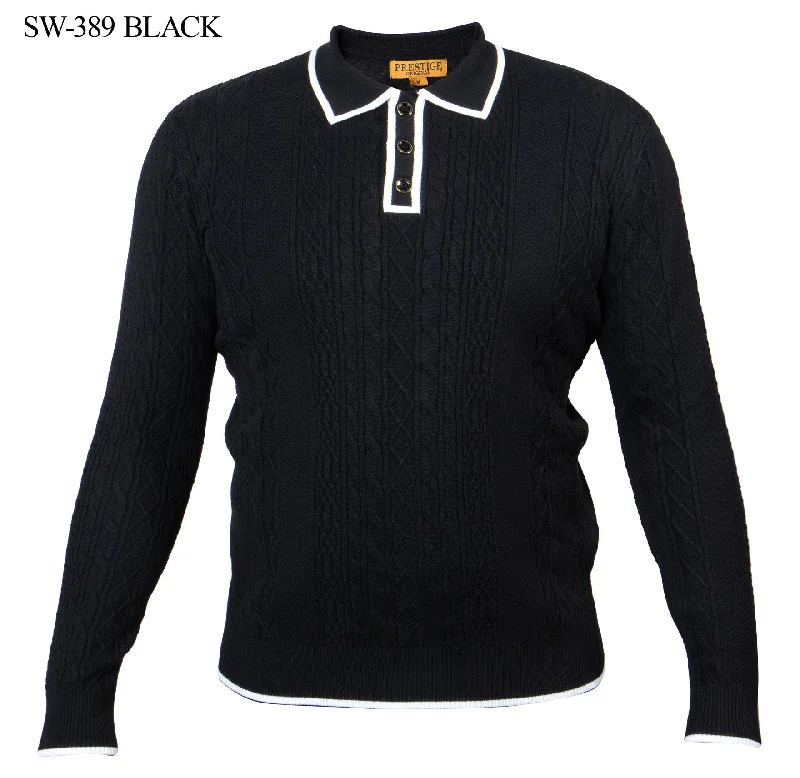 Premium T-shirts L/S Design 2 Tone Collar Sweater