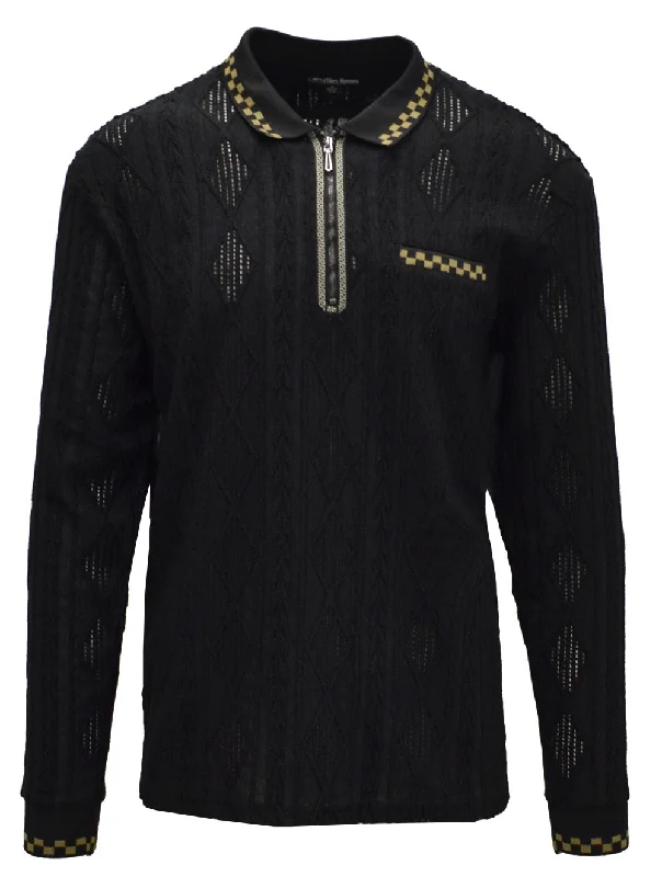 Classic Designs L/S Fashion Polo | Stacy Adams
