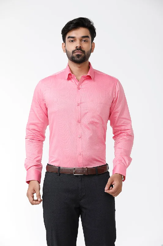 Summer Wear Luxor - Dark Pink  Formal Shirts for Men | Ariser