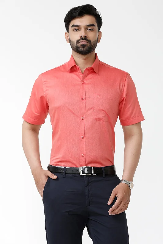 Stylish Jackets Luxor - Peach Red  Formal Shirts for Men | Ariser