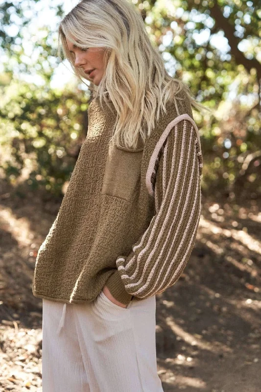 Relaxed Jackets Olive Oversize Sweater