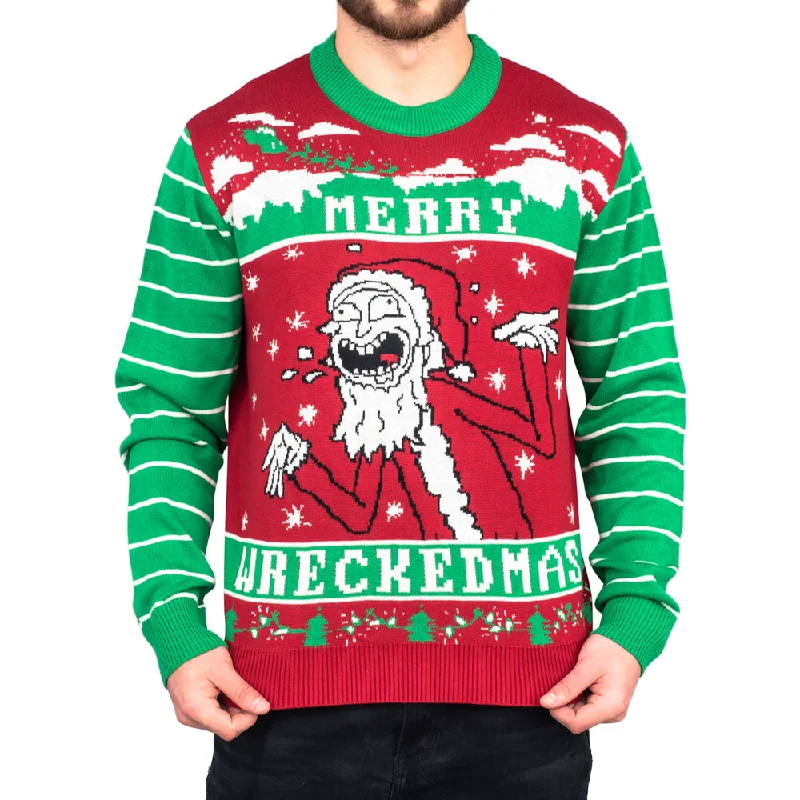 Relaxed Fit Clothing Rick & Morty Merry Wreckedmas Sweater
