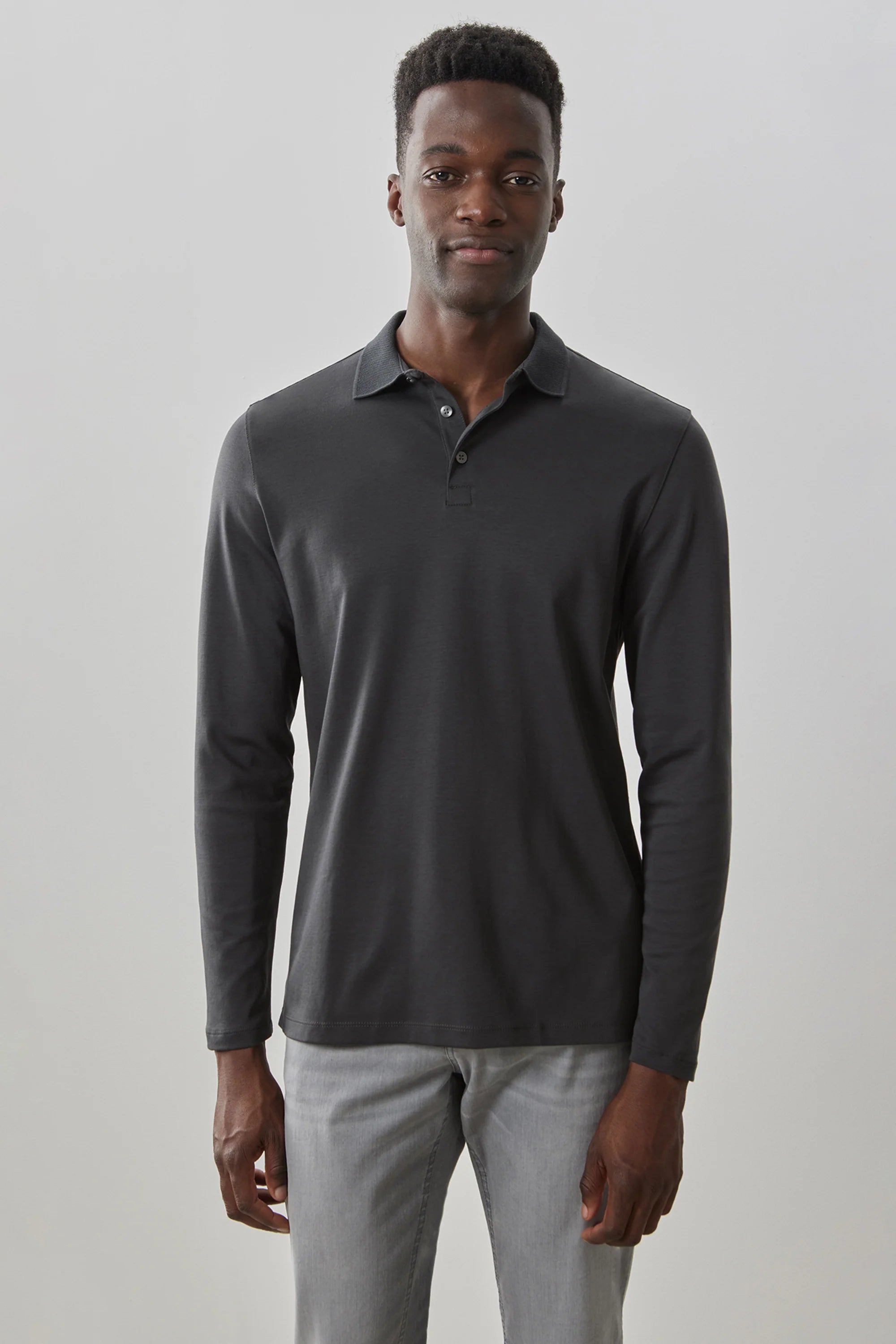 Warm Sweaters Robert Barakett Georgia Long Sleeve Polo - RB01384