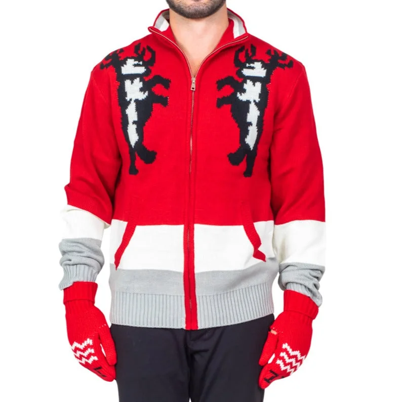 Relaxed Jackets Santa Clause Movie Sweater, Hat, Mittens Deluxe Set Costume Cosplay