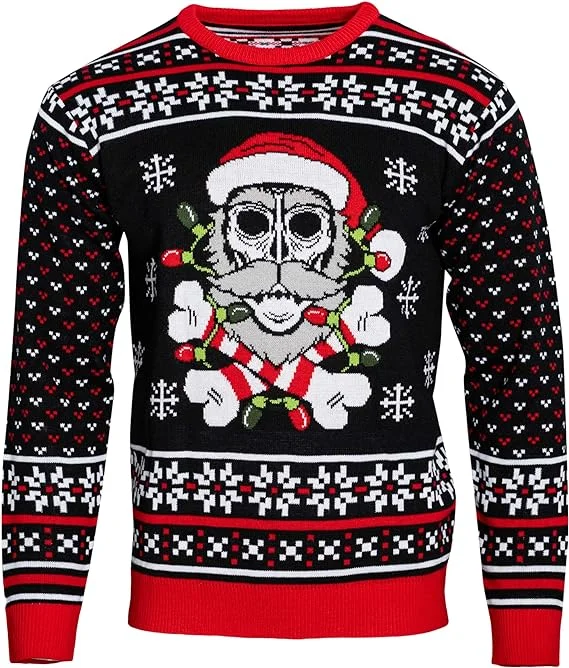 Winter Jackets Skull Santa Claus Bones Lights Ugly Christmas Sweater