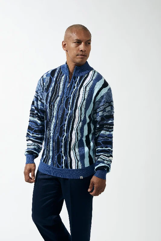 Fashionable Wear Stacy Adams 83005 Pull Over Sweater Blue
