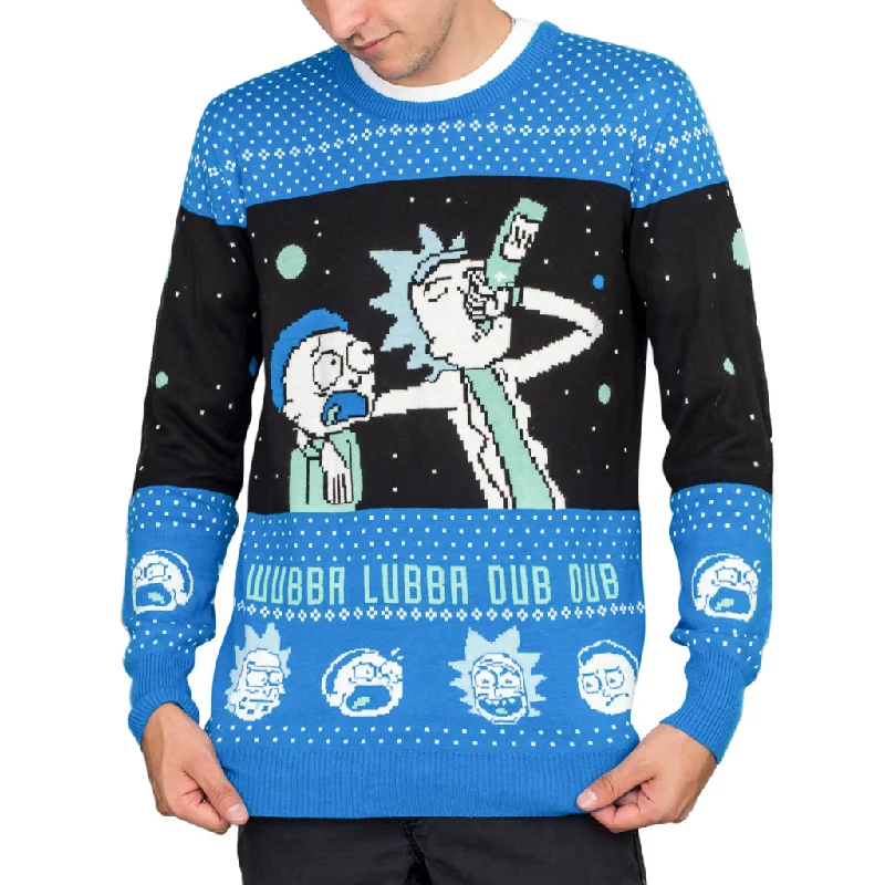 Active Wear Wubba Lubba Dub Dub - Rick and Morty Ugly Christmas Sweater
